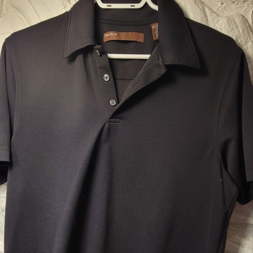 Perry Ellis black polo men's medium